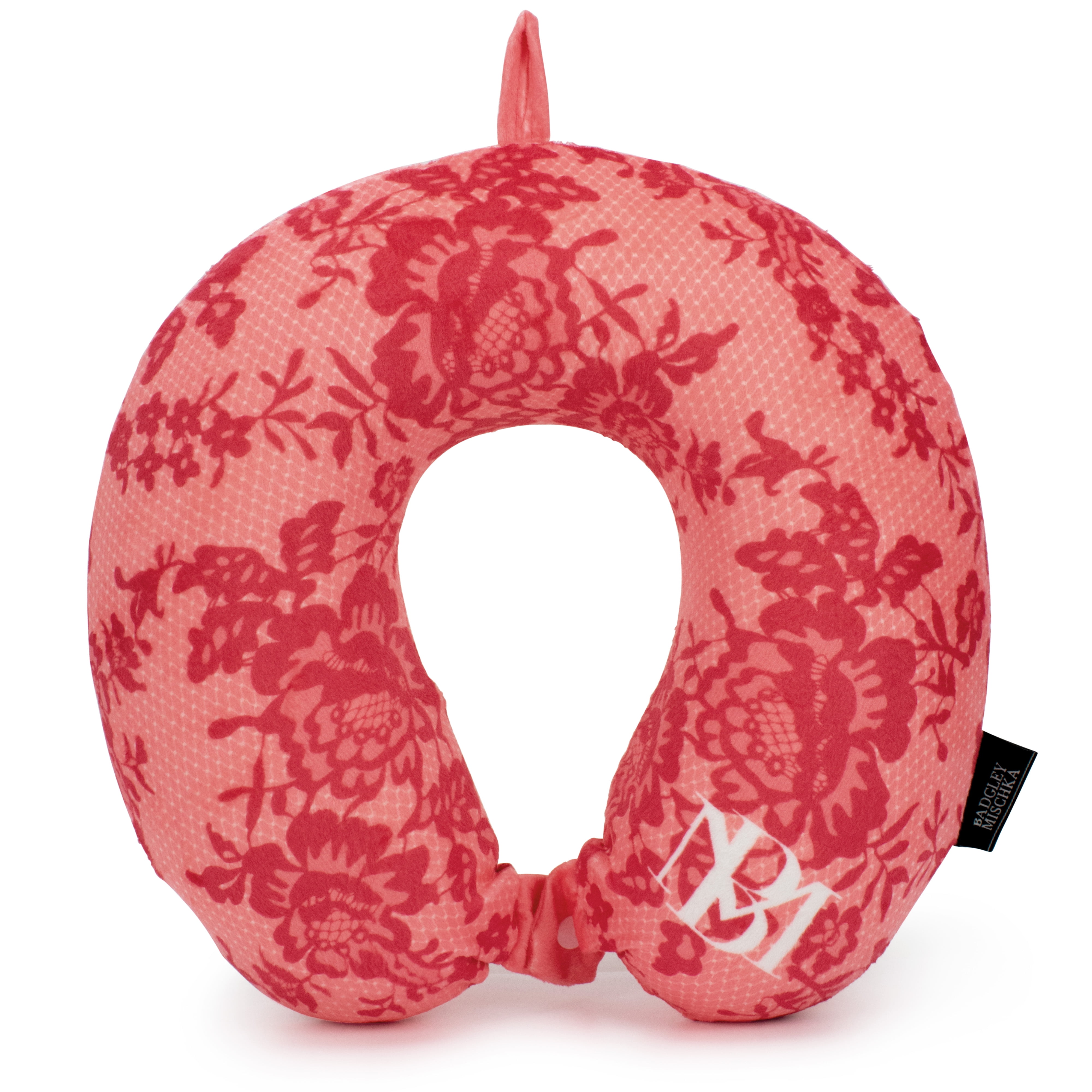 Badgley Mischka - BADGLEY MISCHKA Memory Foam Travel Neck Pillow (Pink Lace) - Walmart.com