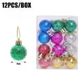 thumbnail image 3 of Juego de 12/60 minibolas navideñas de 3 cm para colgar en el árbol de Navidad, adornos de bolas de colores para fiestas en casa y Año Nuevo, 3 of 5