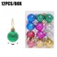 thumbnail image 3 of Juego de 12/60 minibolas navideñas de 3 cm para colgar en el árbol de Navidad, adornos de bolas de colores para fiestas en casa y Año Nuevo, 3 of 5