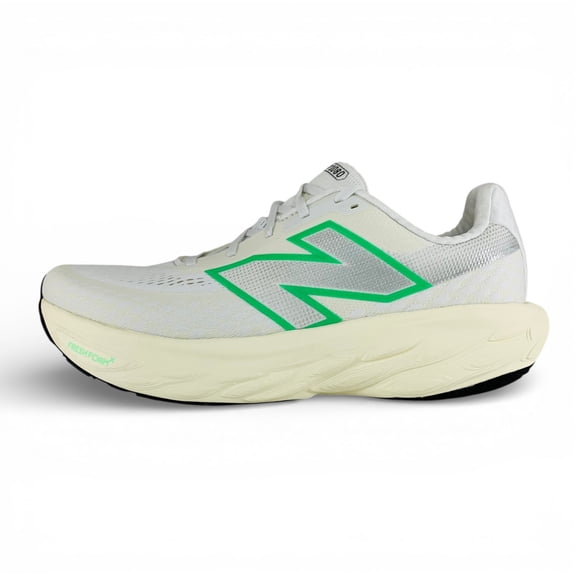 New Balance Men's Fresh Foam X 1080 V14 Running Shoe, Nb 103 White/Lime Leaf/Angora, 11.5 W