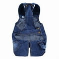 thumbnail image 3 of Small Dog Cowboy Style Pet Jeans, Adorable Suspenders Trousers With Button Closure, Comfortable Safe Wear For Outdoor Activities Walking Jogging Photo Taking Fashionable Cute, 3 of 7