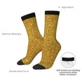 thumbnail image 4 of Vsdgher Gold Glitter Crew Socks for Men & Women, Breathable Casual Athletic Ankle Socks, 4 of 6