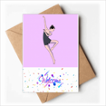 thumbnail image 1 of Rhythc Gymnast Poiovetsian Dance Art Welcome Back Greeting Cards Envelopes Blank, 1 of 3