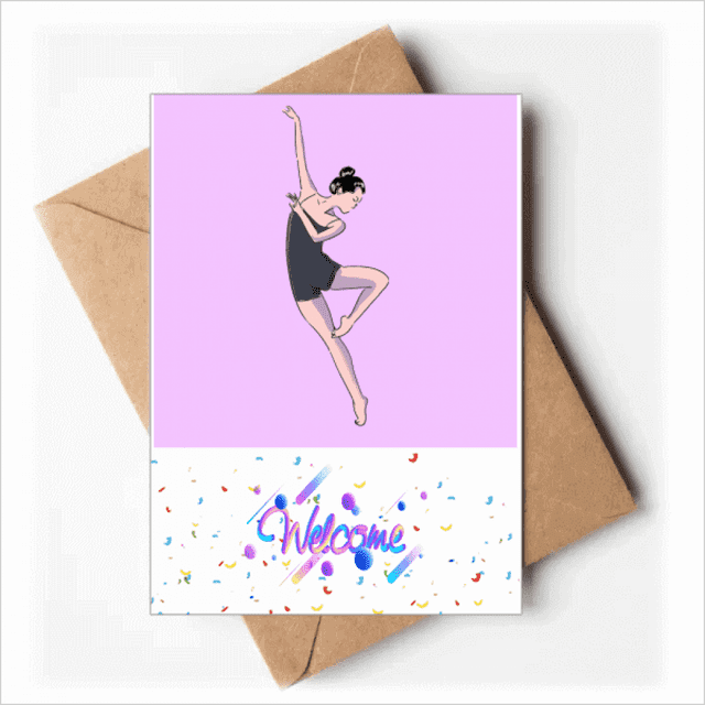 Rhythc Gymnast Poiovetsian Dance Art Welcome Back Greeting Cards Envelopes Blank