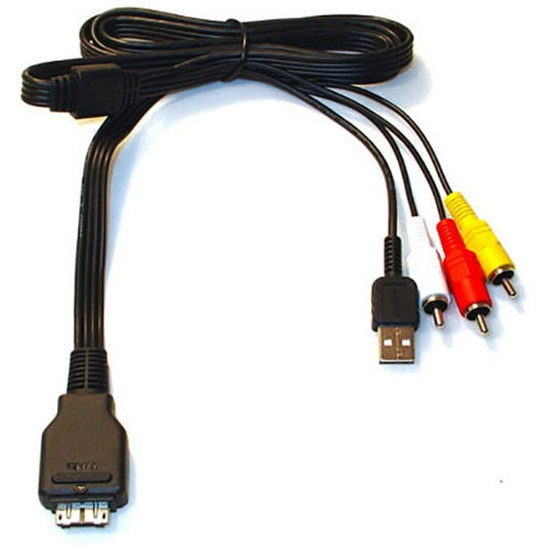 USB AV Cable for Sony VMCMD2 Cybershot DSCHX1 RCA DSCH20 DSCW290 DSCW220 DSCW210 DSCW230