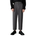 thumbnail image 1 of Men's Solid Color Slim Fit Dress Pants - Casual Style for Daily & Business Wear, 1 of 3