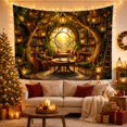 thumbnail image 3 of Magical Library Nook With Integrated Into Gnarled Intertwining, Mystical Fantasy for Space Lovers, Galaxy Room Decor, Mother's Day Gift, Tapestry Wall Hanging for Bedroom and Dorm, 3 of 7