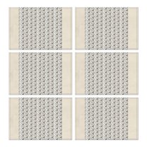 Brown Christmas Deer Pattern Summer Placemats Table Placemats Set Of 6-Linen Kitchen Washable Placemats Table Mats 11.8"x17.7" Non-Slip Heat Resistant