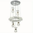 thumbnail image 6 of LUOLAX Modern Silver 3 Colors LED Chandelier Crystal Hanging Adjustable Pendant Light for Dining Room Living Room Bedroom Lighting Fixtures, 6 of 12