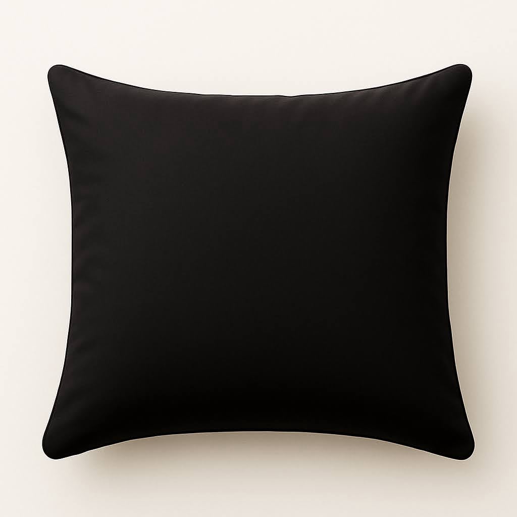 Lexington Black Square Outdoor Throw Pillow （Set of 2)