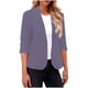 thumbnail image 1 of Blazer de moda para mujer, blusas de color liso, manga larga, cuello en V, chaqueta de traje informal, blusa de poliéster para mujer, 1 of 6
