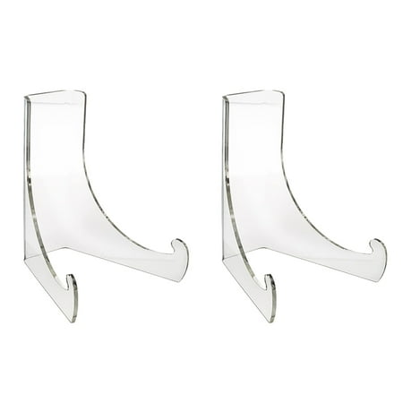 

FRCOLOR 2pcs Plate Stand Acrylic Display Holder Rack Kitchen Plate Dish Tea Cake Holder