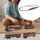 thumbnail image 5 of Colección de juguetes de tren de vapor, regalo, juego de tren eléctrico con vía y luces de humo Marrón, 5 of 9