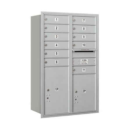 Usps Rural Carrier - Salsbury Industries Recessed USPS 14 Door Rear Load 4C Horizontal Mail Center with 2 Parcel Locker