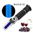 thumbnail image 2 of Handheld Refractometer Sugar Concentration Meter Densimeter 0-32% Brix Saccharimeter Sugar Tester Fruits Grapes ,for Accurate Measurements, 2 of 7