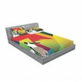 thumbnail image 3 of Basketball Bedding Set with Sheet & Covers, Sports Jump Background Geometrical Shapes Paint Splashes Modern Art, Printed Bedroom Decor 2 Shams, 4 Sizes, Multicolor, by Ambesonne, 3 of 3
