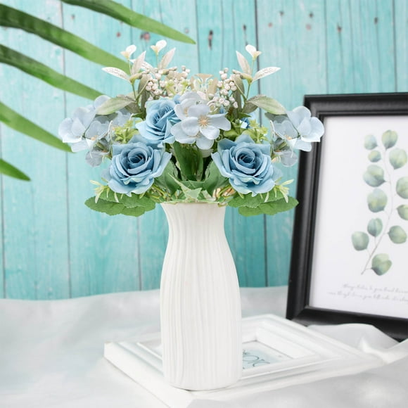 RKSTN artificial plants indoor Imitation flower bud horn rose bracelet decoration fake flower bouquet blue