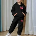 thumbnail image 6 of Byoo Toddler Girls Hoodie Cherry Graphic Pullover Pocket Sweatshirt Jogger Pants Sweatsuit Sets Casual Sport Tracksuit Set, 6 of 7