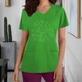 thumbnail image 2 of BiZtdJrK St Patricks Day Scrubs for Women Novelty Saint Patricks Day Nurse Shirt Casual Short Sleeve V Neck Nursing Tops Green XXL Sales of The Day Clearance Prime, 2 of 7