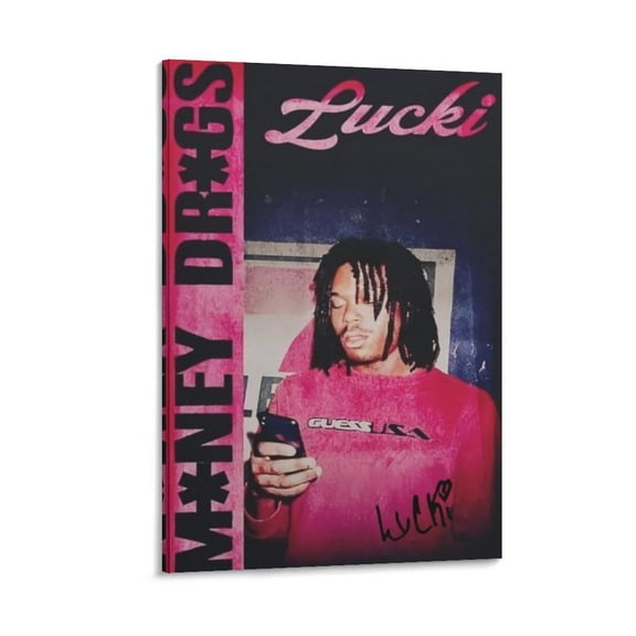 Lucki Music Album Poster Canvas Wall Art For Room Aesthetic And Decor Poster For Bedroom Kitchen Bathroom Living Room Office Decor
