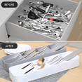 thumbnail image 3 of Kitchen Drawer Organizer Tray Compact Cutlery Organizer, 3 of 5