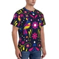 thumbnail image 2 of Bixox Men's Colorful Mexican Printed Short Sleeve Skinny Athletic T-Shirt, 2 of 6
