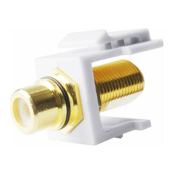 Skywalker Brand — Keystone F Female to RCA Female Connector Insert (Black Band | White)