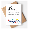 thumbnail image 1 of Original Source Dad Festival Quote Wedding Cards Congratulations Greeting Envelopes, 1 of 3