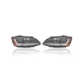 thumbnail image 1 of Headlight Assembly - TYC Compatible/Replacement for '17-18 VW Volkswagen Jetta Sedan S/SE/SEL/GLI - Halogen With LED Daytime Running Light - Pair Set - 5C7941006J, 5C7941005J - CAPA, 1 of 2