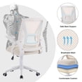 thumbnail image 4 of Silla de oficina VECELO con respaldo medio, giratoria, ergonómica, malla beige, 4 of 7