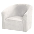 thumbnail image 4 of Axioma High Stretch Sofa Slipcover Velvet Tub Chair Cover Anti-Skid Muticolor to Choose white, 4 of 10