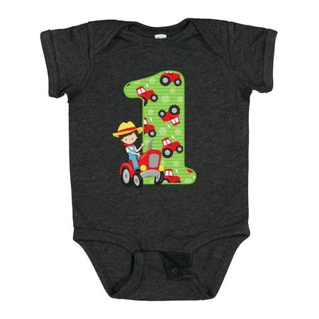 

Inktastic Tractor Boy 1st Birthday Gift Baby Boy Bodysuit