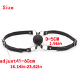 thumbnail image 1 of 1pc Solid Silicone Ball Double Ball Mouth Gag BDSM Oral Fixed Sex Toy For Couple,SM Leather Dual Straps Bondage Open Mouth Plug, 1 of 3