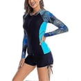 thumbnail image 2 of Women's Rash Guard Uv Protection Upf 50+ Long Sleeve Swimming Shirt Swimming Shirt Zip Swimwear For Women Quick Drying Swimsuit, 2 of 5