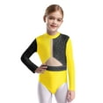 thumbnail image 3 of Miutii Gymnastics Leotards for Girls Ballet Dancewear Practice Outfits Keyhole Back One Piece Athletic Unitard Yellow 6, 3 of 5