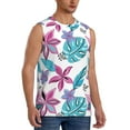 thumbnail image 2 of Kdxio Hawaiian Style for Men's Muscle T-shirt,Sleeveless for Workout Running Athletic Gym Lounge Casual, 2 of 7