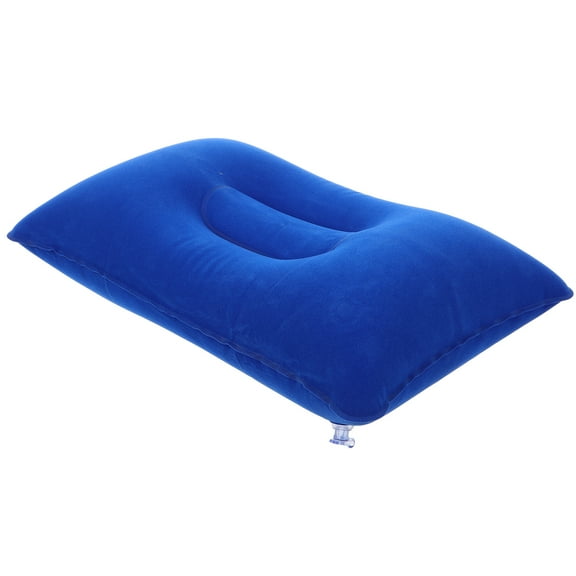 Inflatable Travel Pillow Outdoor Pillows for Airplanes Neck Blue