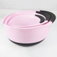 thumbnail image 1 of ¡Ofertas relámpago! Juego de tres tazones Huayishang para mezclar ensaladas y cocinar, cuencos de cocina, lavabos, fondo suave, antideslizantes, gruesos, color rosa. Artículos esenciales de cocina en, 1 of 4