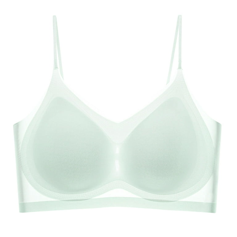Pseurrlt Ultra-thin summer comfort bra made of ice silk in plus