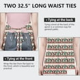 thumbnail image 6 of Multicolor Christmas Tree Apron-Garden Aprons for Women with Pockets-Cotton Linen Waterproof Kitchen Cooking Gardening Aprons Adjustable for Kitchen,Cooking,BBQ and Salon 32"x27", 6 of 7