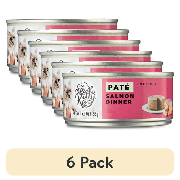 (6 pack) Special Kitty Salmon Dinner Pate Wet Cat Food, 5.5 oz Can