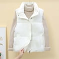 thumbnail image 6 of Rrxhxhs Vest for Women Solid Color Stand Collar Zip Up Padded Warm Casual Sleeveless Puffer Jacket with Side Pockets,White,2XL, 6 of 8