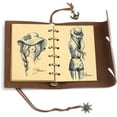 thumbnail image 6 of Naler Vintage PU Leather Travel Pocket Notebook,Refillable Journal Lined Paper Diary Planner Writing Notepad for Men & Women,Classic Embossed Sketchbook (160 Pages Extra Refill), 6 of 9