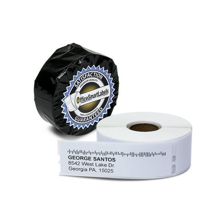 - 1 Roll of Dymo 30252 Compatible White Return Address Labels for LabelWriter Label Printers, 1-1/8 x 3-1/2 inch (350 Labels Per Roll)