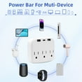 thumbnail image 5 of BOHASHIN Power Strip with USB Ports,Cruise Essentials,Power Strip with 3 Outlets and 3 USB Ports(1 USB C), Non Surge Protector for Cruise Ship, Travel, Home Office, ETL Listed, 5 of 7
