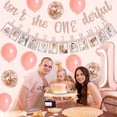 thumbnail image 4 of Isn't She Onederful Birthday Decoration, 1st Birthday Decorations for Girls Rose Gold with isn't She Onederful Glitter Banner, Newborn to 12 Months Photo Banner, Number 1 Foil Balloon, 4 of 5