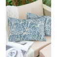 thumbnail image 6 of Blue Coral Coastal Throw Pillow Covers, Ocean Nautical Seaside Beach Soft Breathable Pillow Cases with Invisible Zipper for Sleeping, Toddler Pillowcases for Couch Bed Sofa Chair 12x20 Inches, 6 of 6