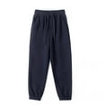 thumbnail image 7 of IVEYRTF Kids Solid Color Jogger Pants Breathable Knit Fashion Casual Comfortable Fit Everyday Active Trousers(Navy,6-7 Years), 7 of 7