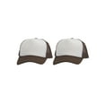 thumbnail image 1 of Top Headwear Men's Blank Rope Trucker Foam Mesh Plain White/Brown, 1 of 2