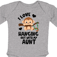 thumbnail image 4 of Inktastic Monkey I Love Hanging out with My Aunt Boys or Girls Long Sleeve Baby Bodysuit, 4 of 5